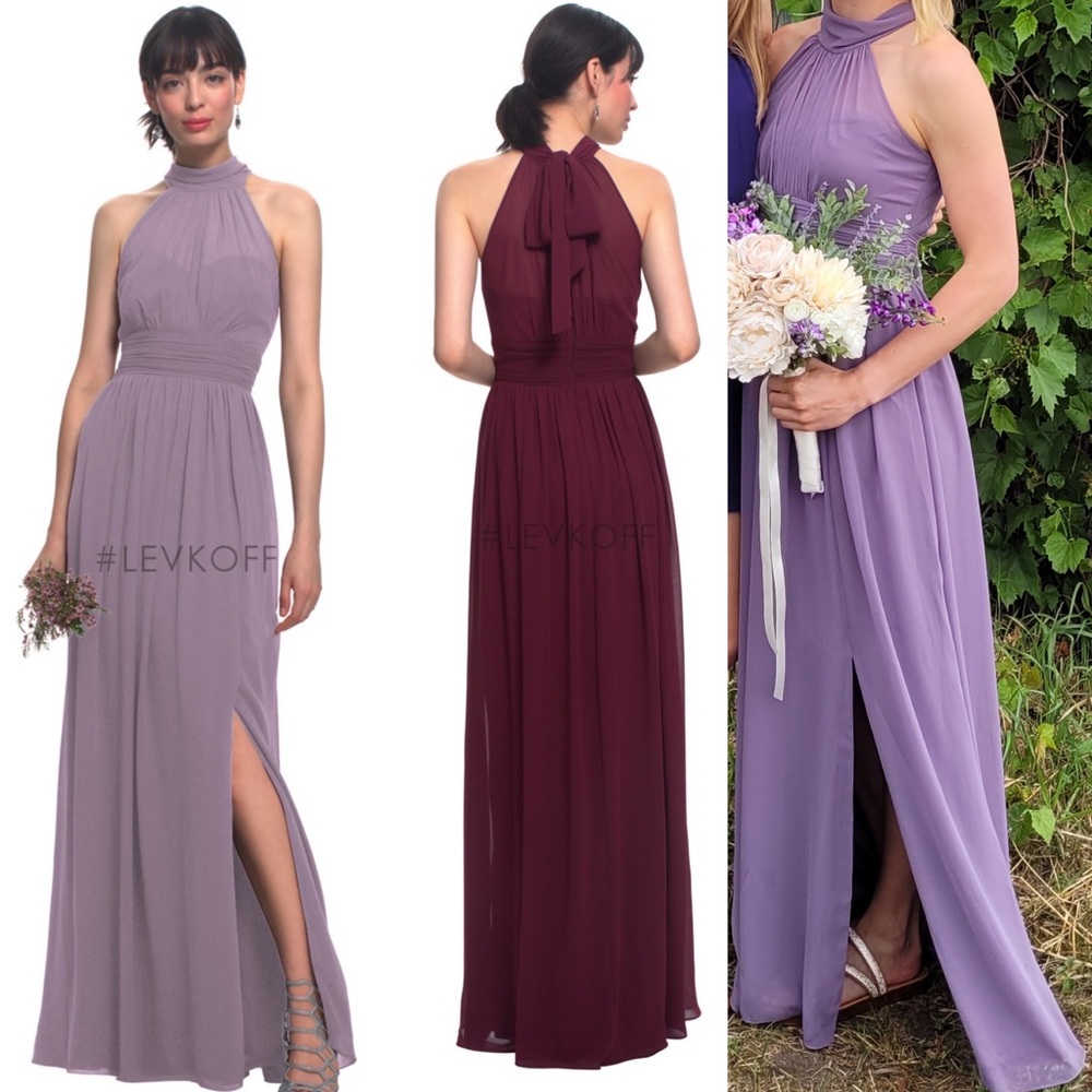 Bill Levkoff 7019 bridesmaid dress in Victorian Lilac